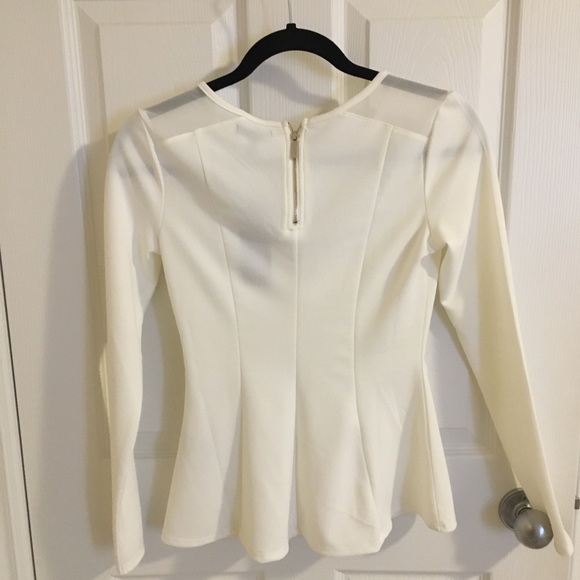 Dynamite White Peplum Top - Picture 2 of 3